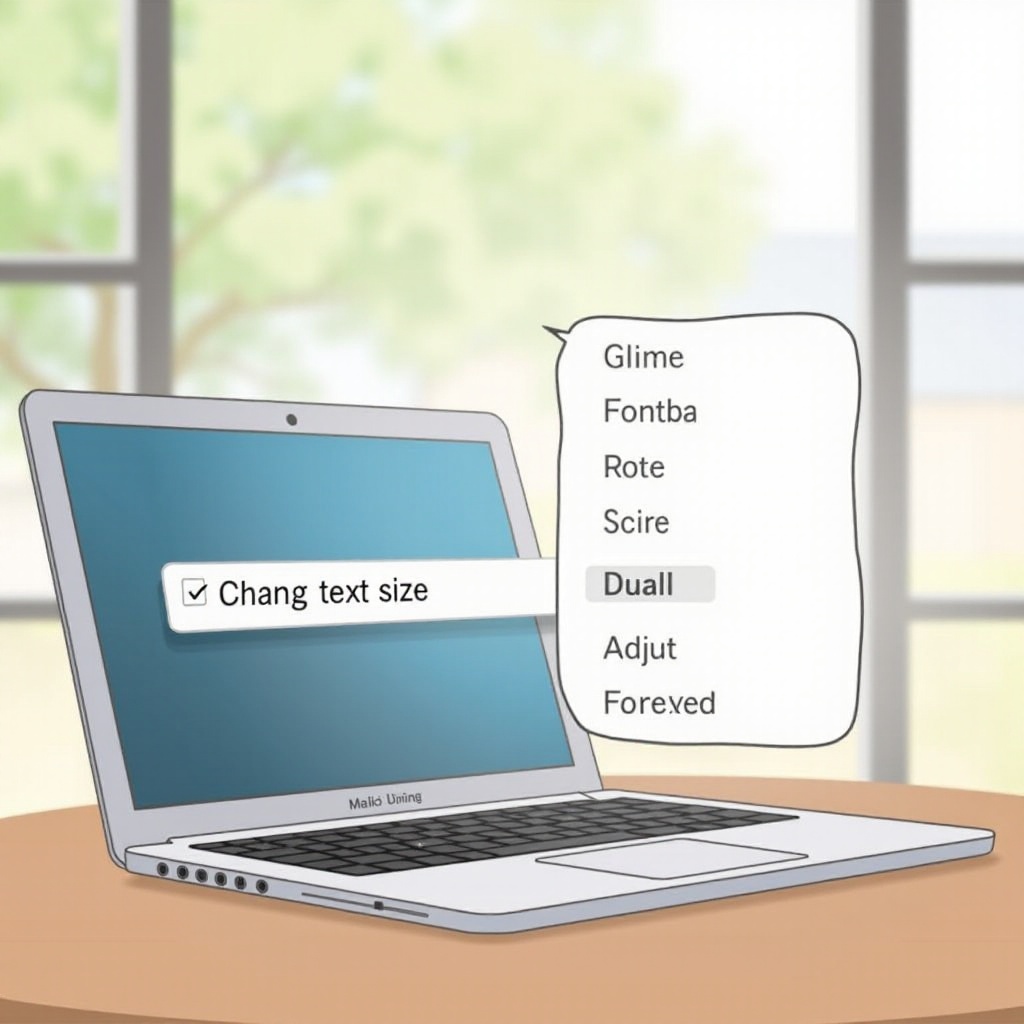 how to increase font size in laptop