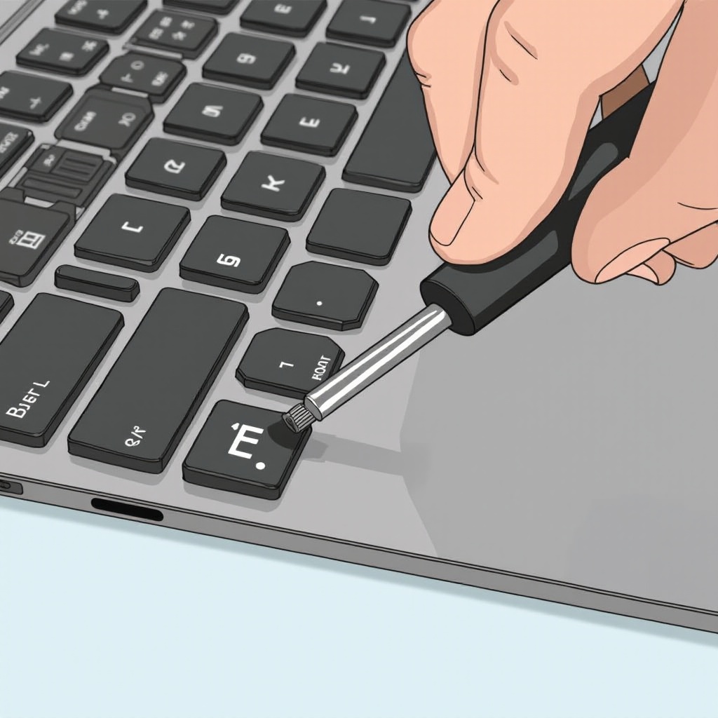 de E-toets werkt niet op de laptop