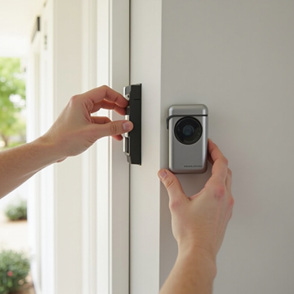 hoe je de SimpliSafe-deurbel van de montagebeugel verwijdert