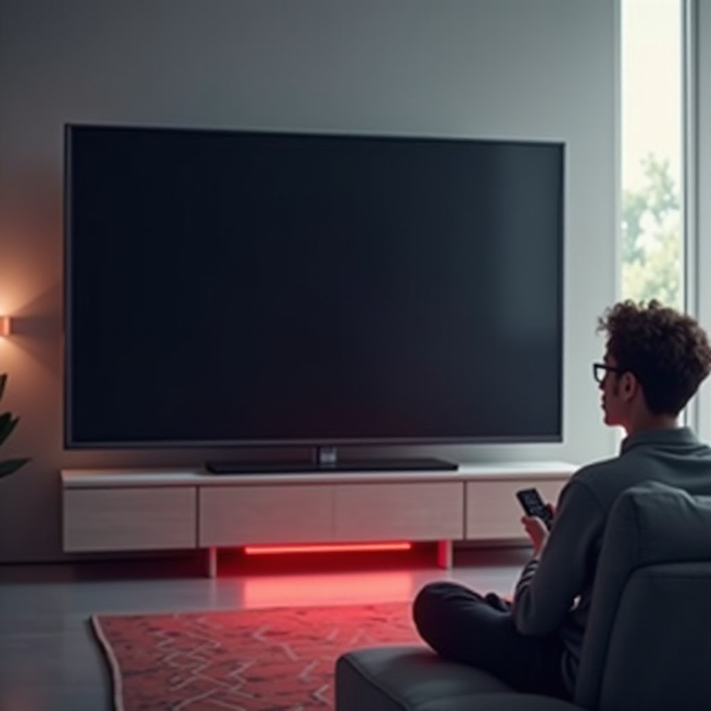 Mengapa TV Sony saya berkedip merah?
