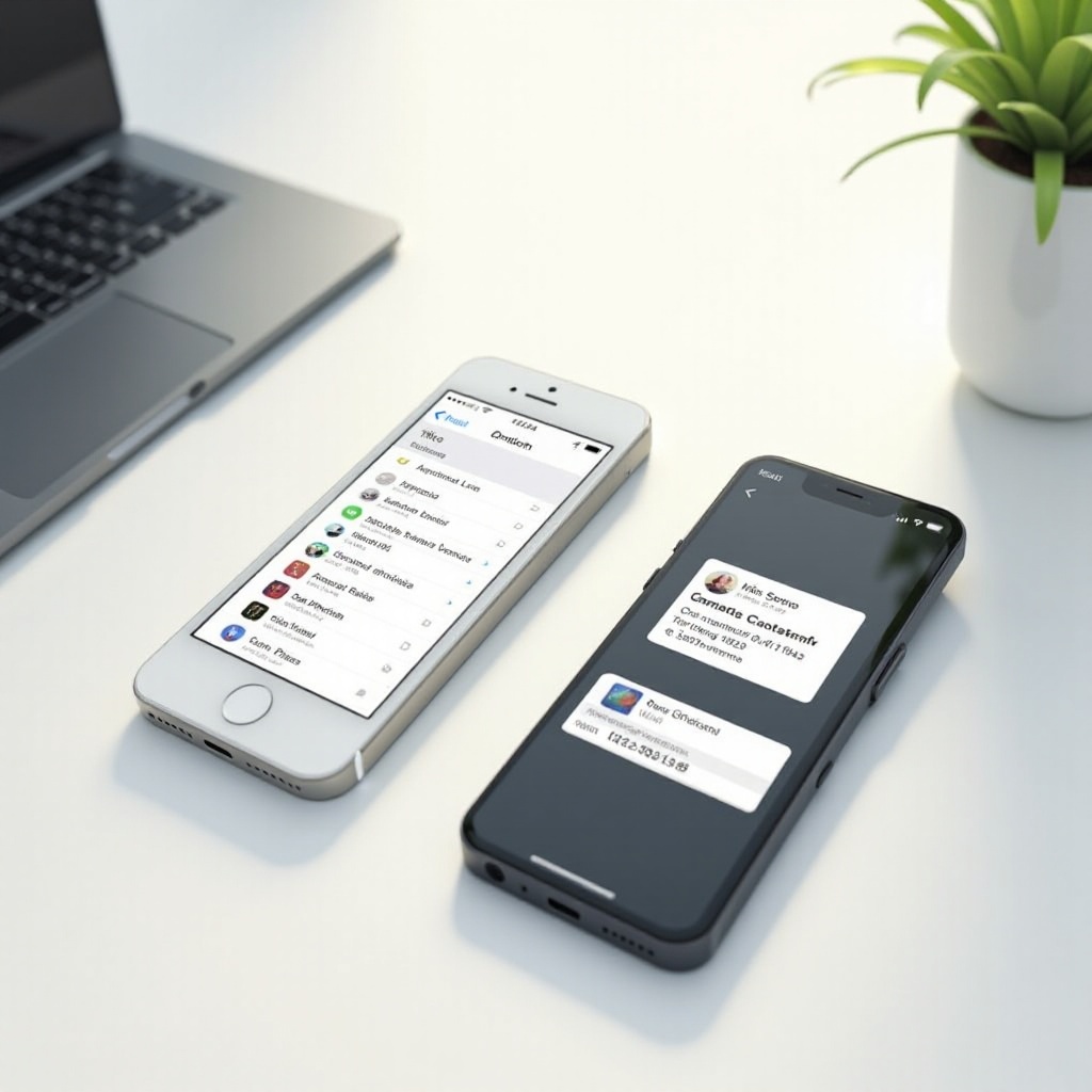 안드로이드와 아이폰에서 연락처를 전송하는 방법