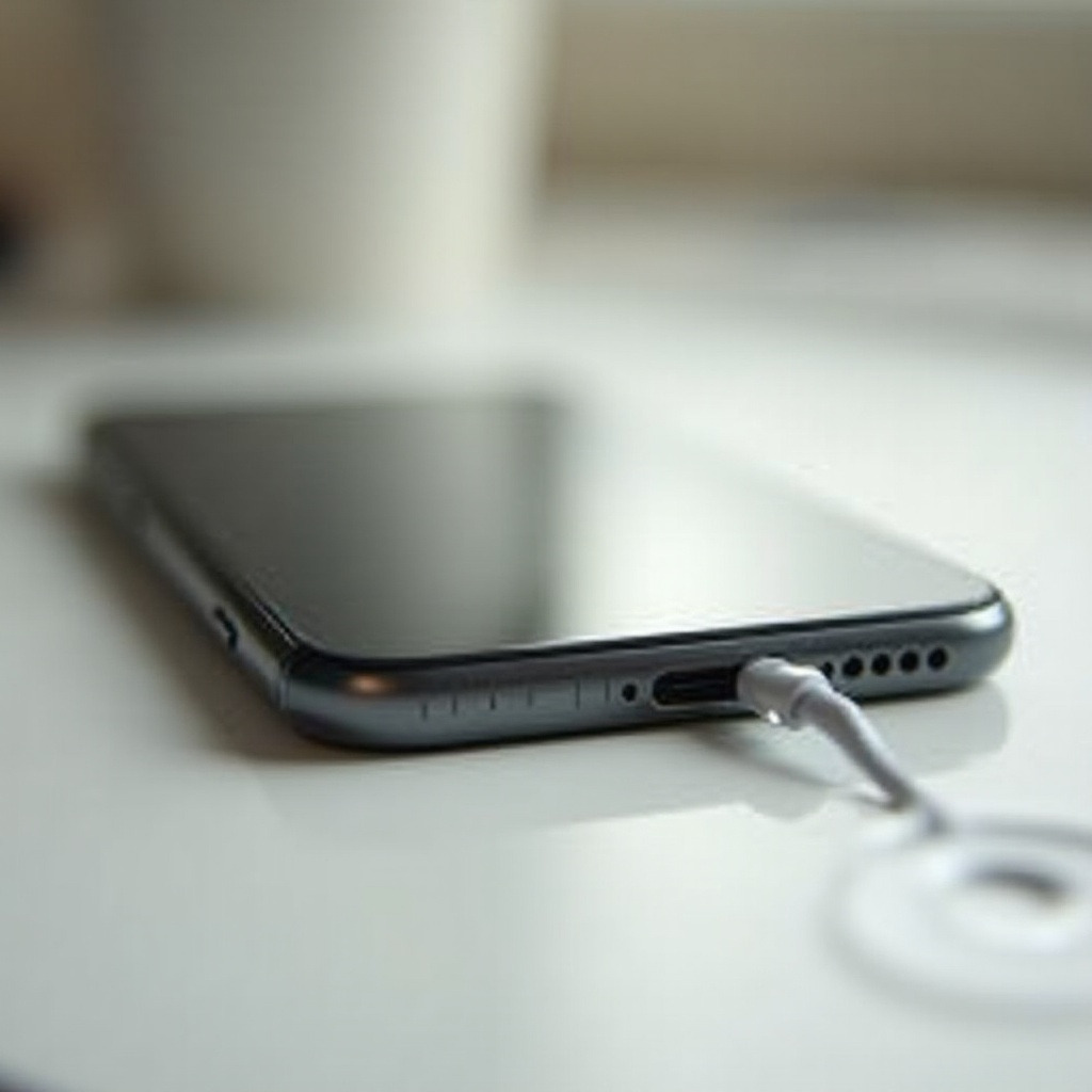 water in de oplaadpoort van de iPhone