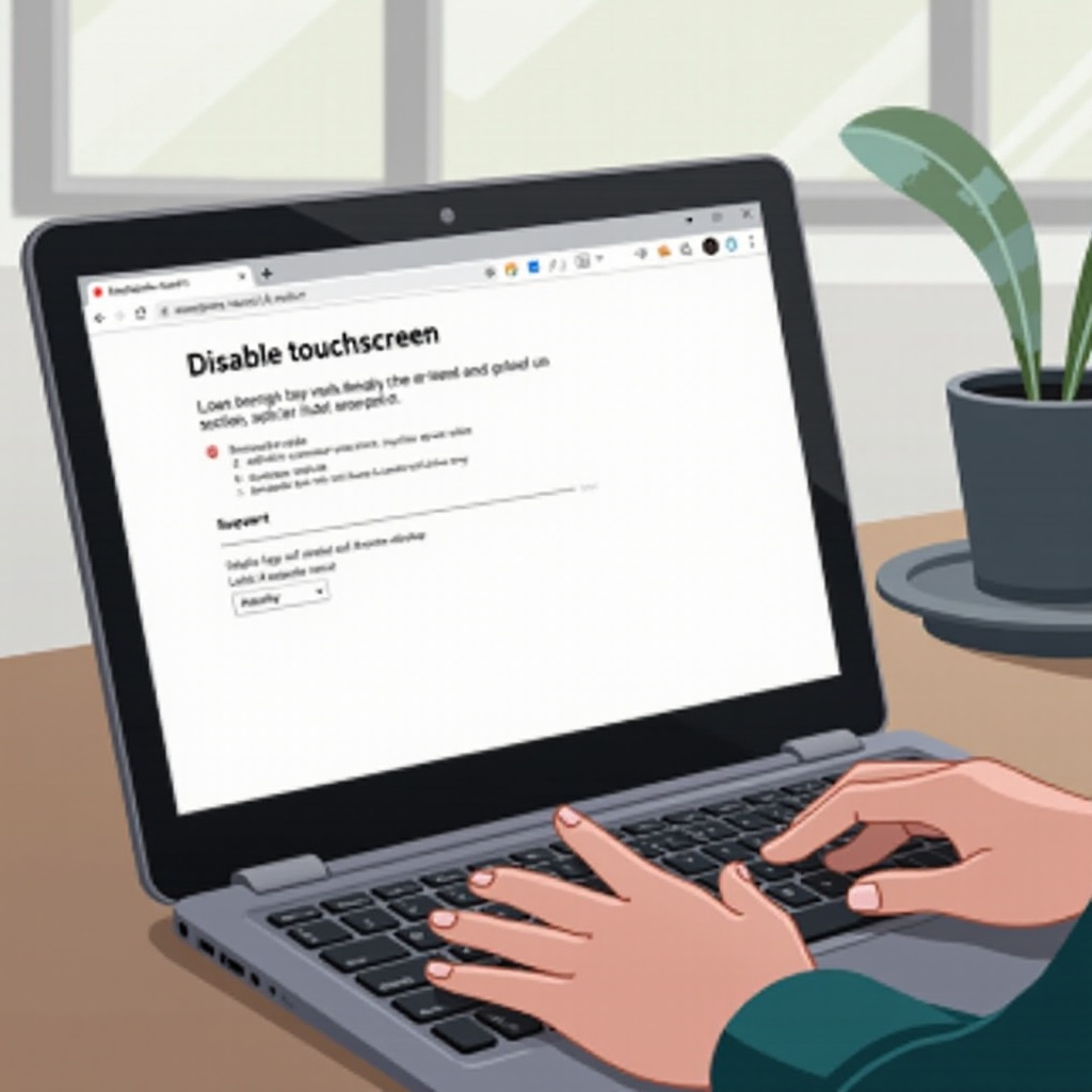 kuinka poistaa kosketusnäyttö käytöstä Chromebookissa