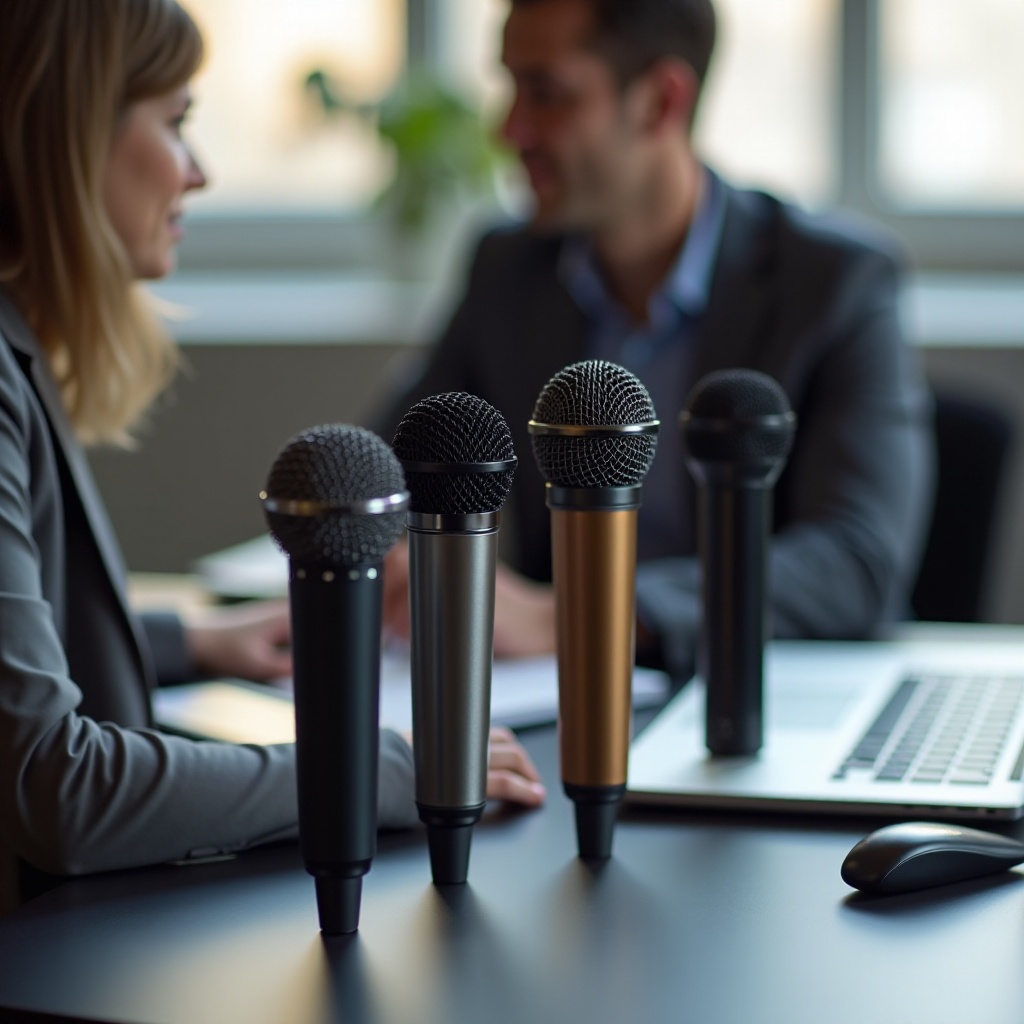 ラップトップでのビデオ録画用のマイク