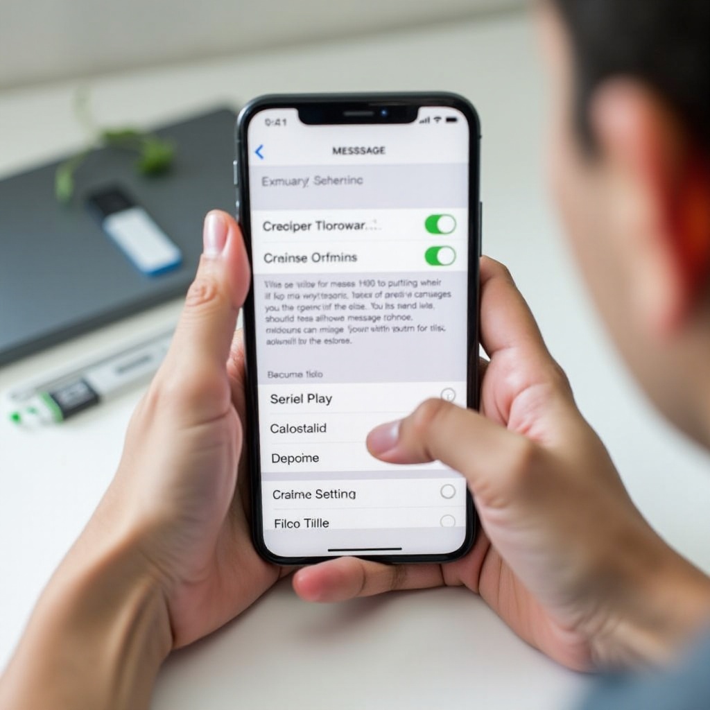 iPhoneのテキストメッセージが表示されない