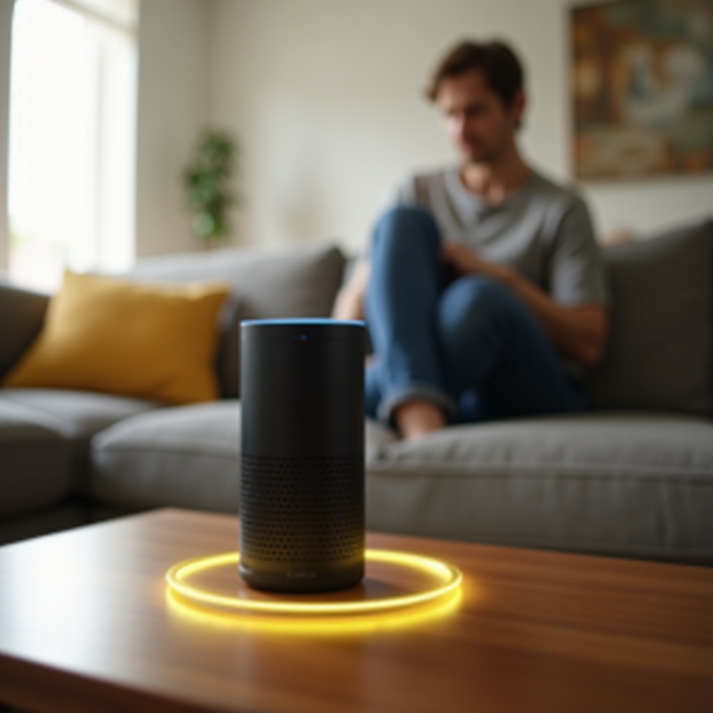 Waarom knippert mijn Alexa geel?