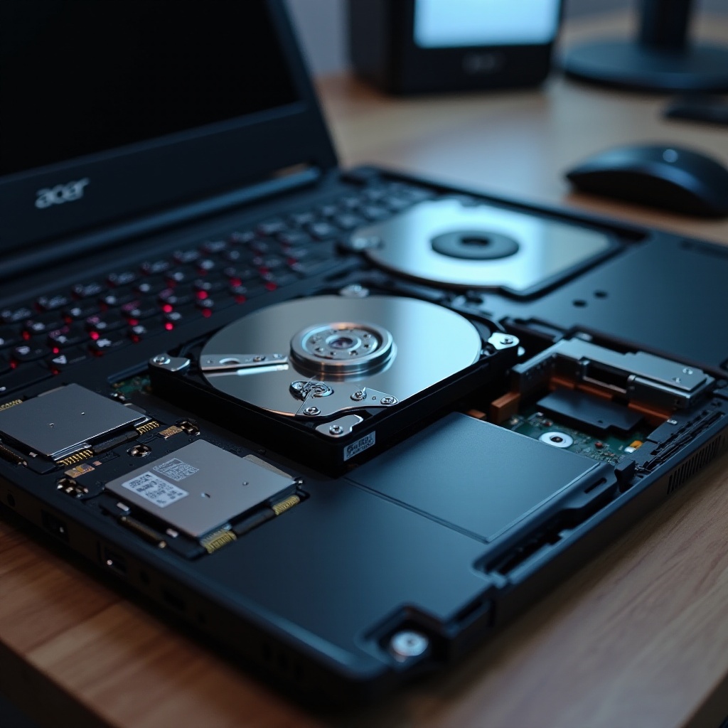 acer nitro v15 ノートブックのハードドライブ