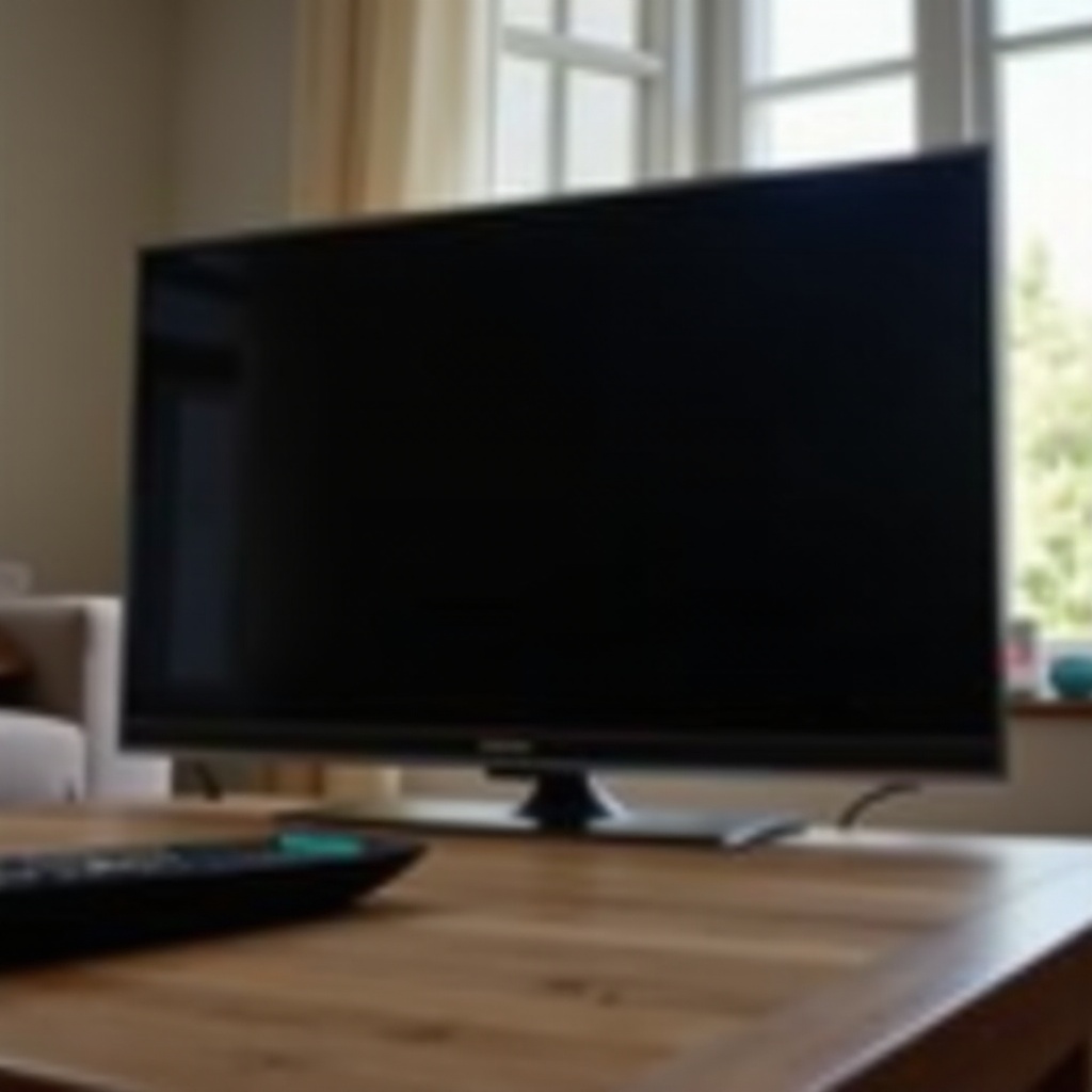Telewizor Toshiba: czarny ekran z dźwiękiem