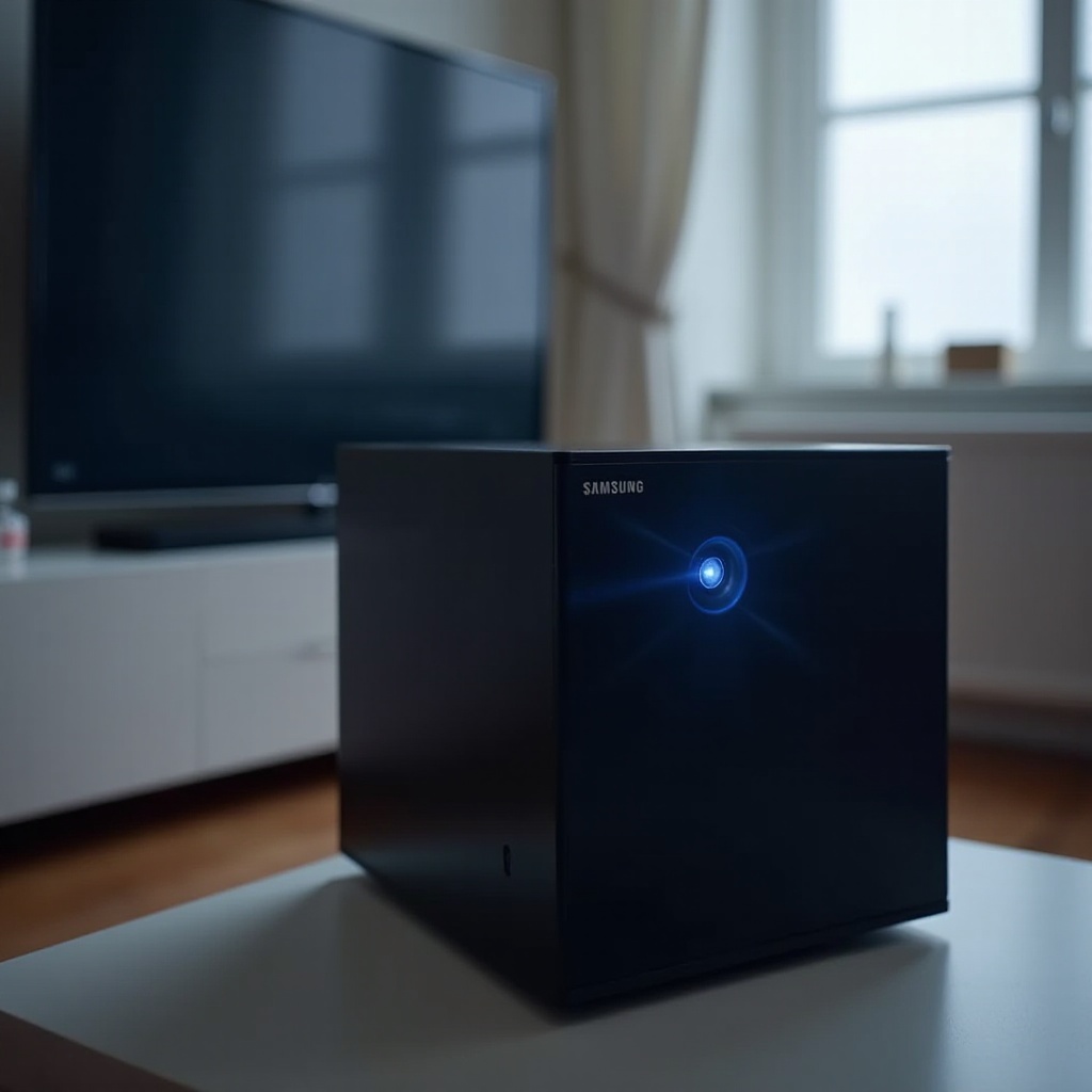 Subwoofer Samsunga: świeci niebieska dioda, ale brak dźwięku
