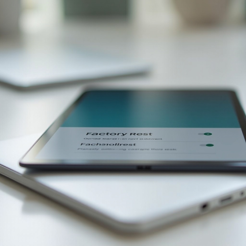 android tablet factory reset without password