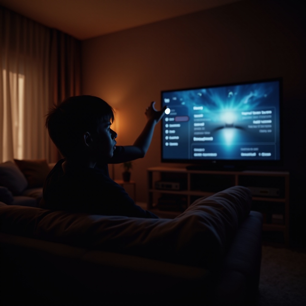 テレビの画面が暗い