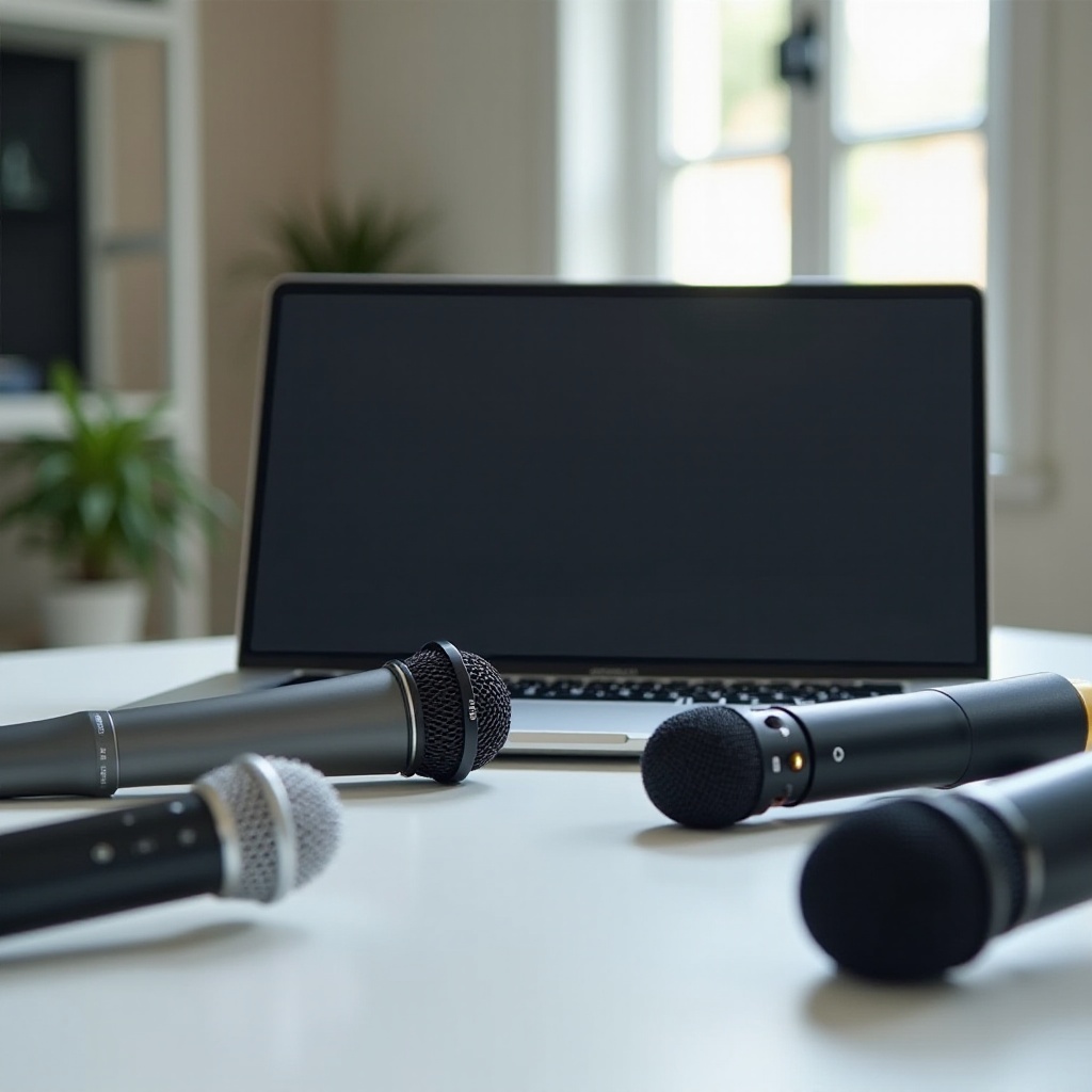 microfoon voor video-opname op laptop