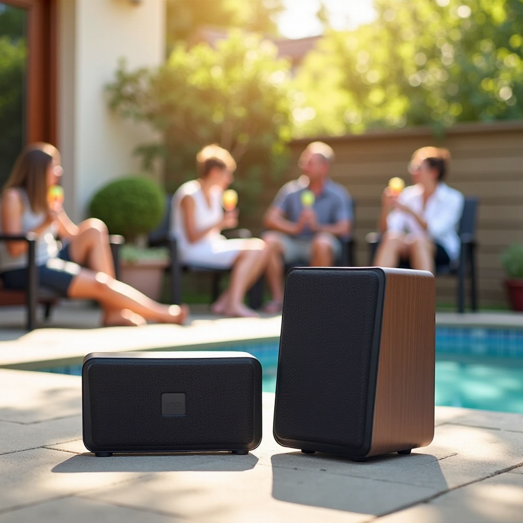 outdoor speakers with built in amp
