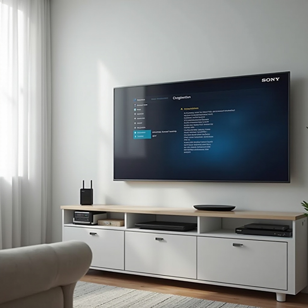 TV Sony Bravia tidak terhubung ke Wi-Fi