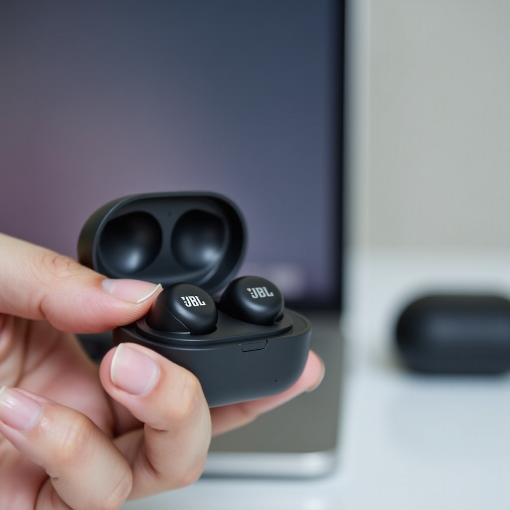 how to turn on jbl earbuds without case